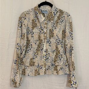 Future Collective Reese Blutstein Smocked Floral Blouse Size L